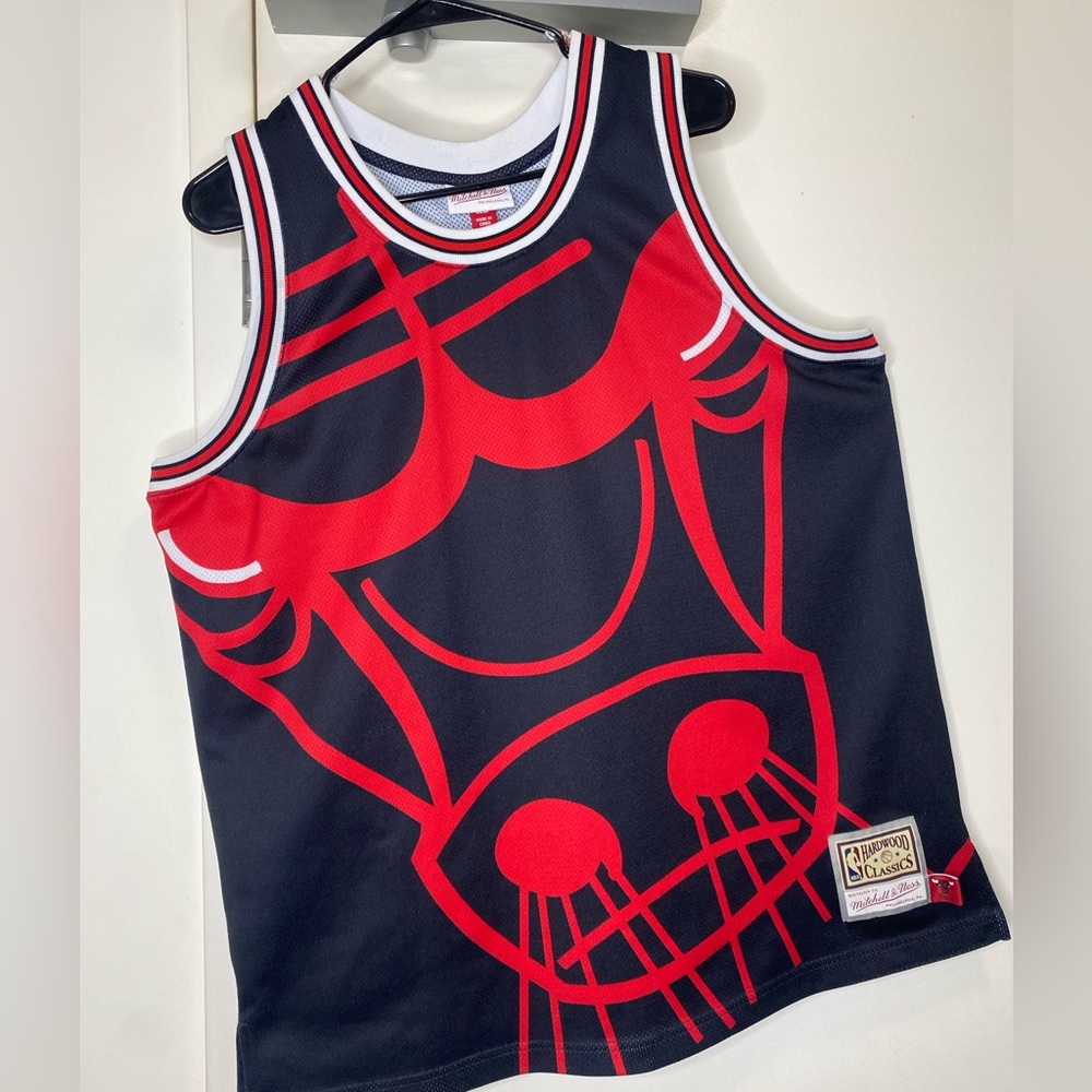 Mens Mitchell & Ness NBA “Big Face” Chicago Bulls Mesh Jersey Tank Size XL